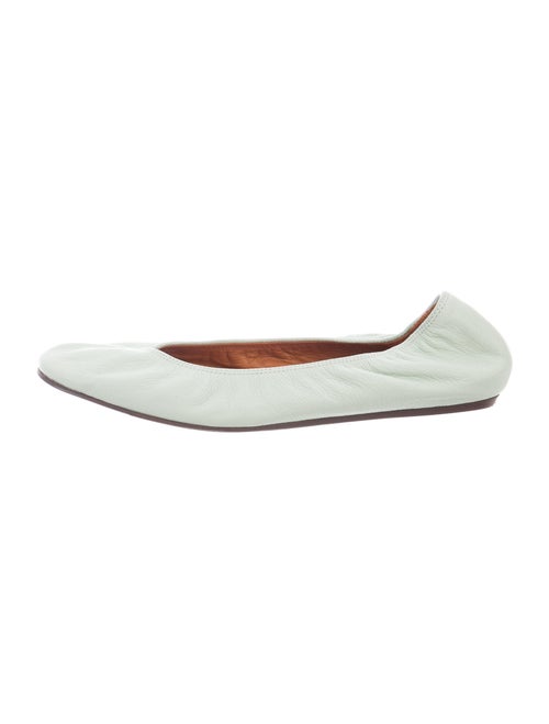 Lanvin Leather Flats Green