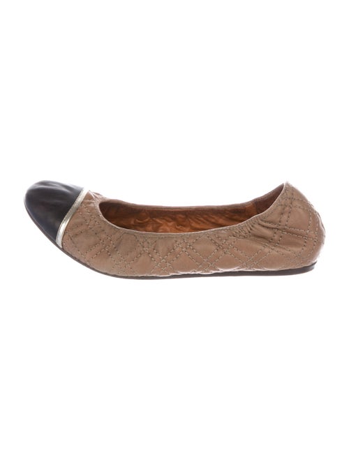 Lanvin Leather Colorblock Pattern Ballet Flats