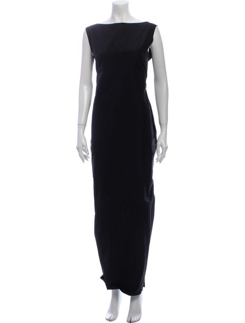 Lanvin Bateau Neckline Long Dress Black