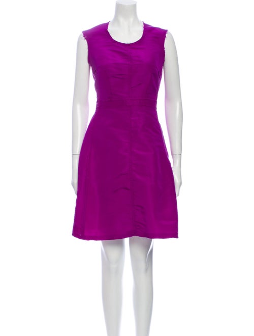 Lanvin Silk Mini Dress Purple