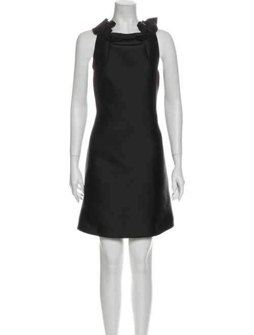 Lanvin Cowl Neck Mini Dress Black