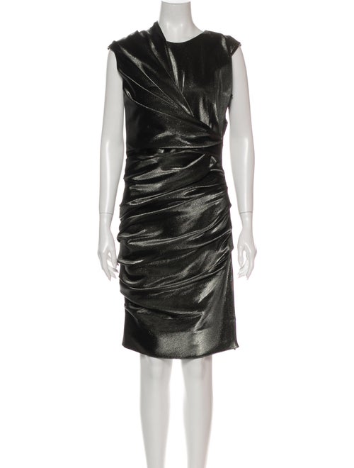 Lanvin Crew Neck Knee-Length Dress Silver