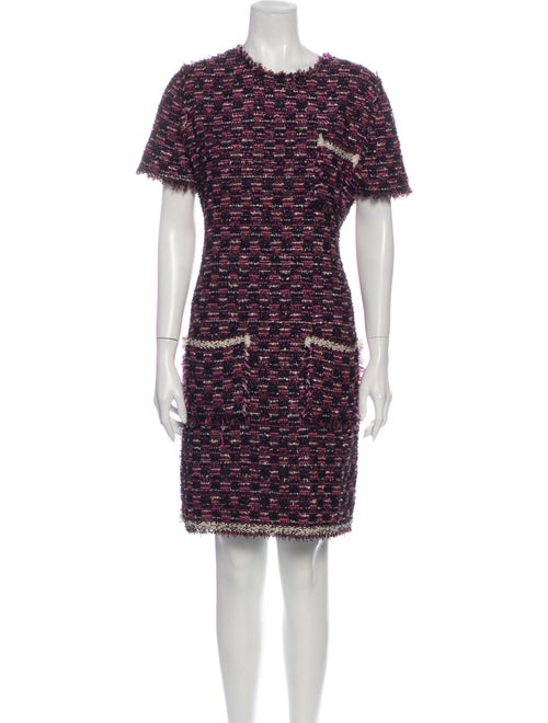 Lanvin Printed Mini Dress Pink