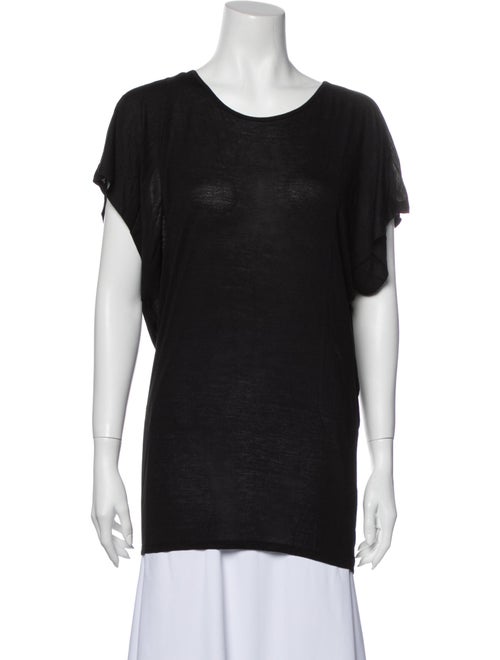 Lanvin Scoop Neck Short Sleeve T-Shirt Black