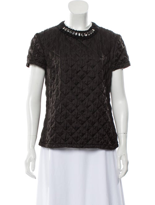 Lanvin Embellished Quilted Top Black