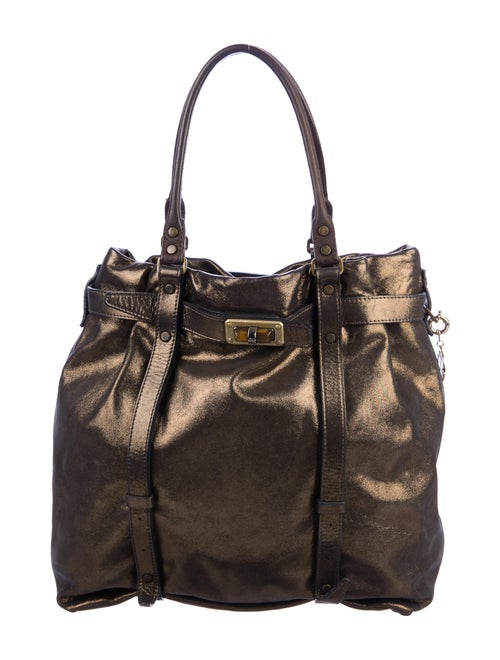 Lanvin Metallic Leather Tote Gold