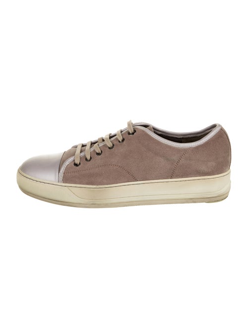 Lanvin Suede Low-Top Sneakers Mauve