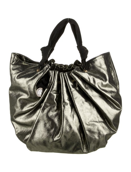 Lanvin Leather Lamé Hobo Gold