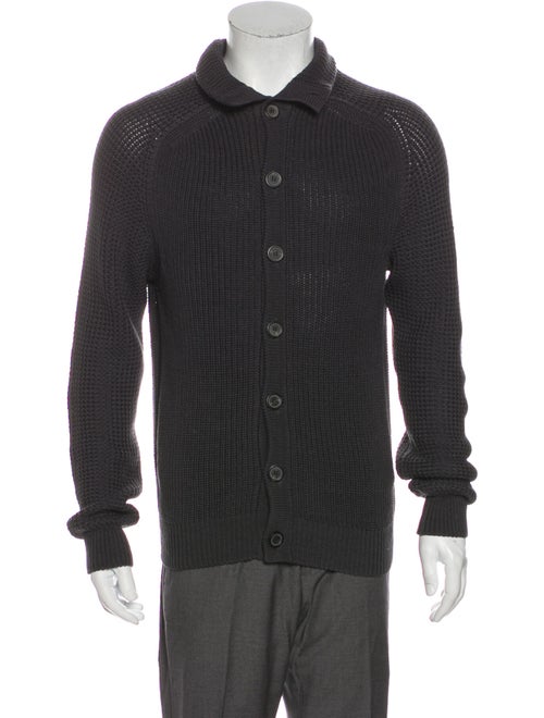 Lanvin Turtleneck Long Sleeve Cardigan Blue