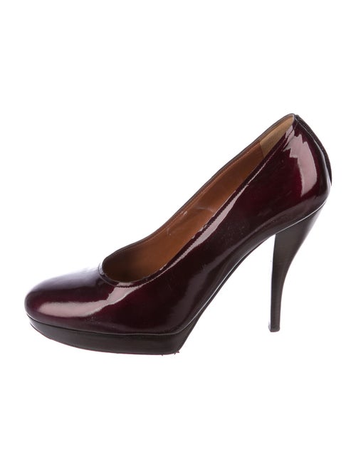 Lanvin Patent Leather Pumps Metallic
