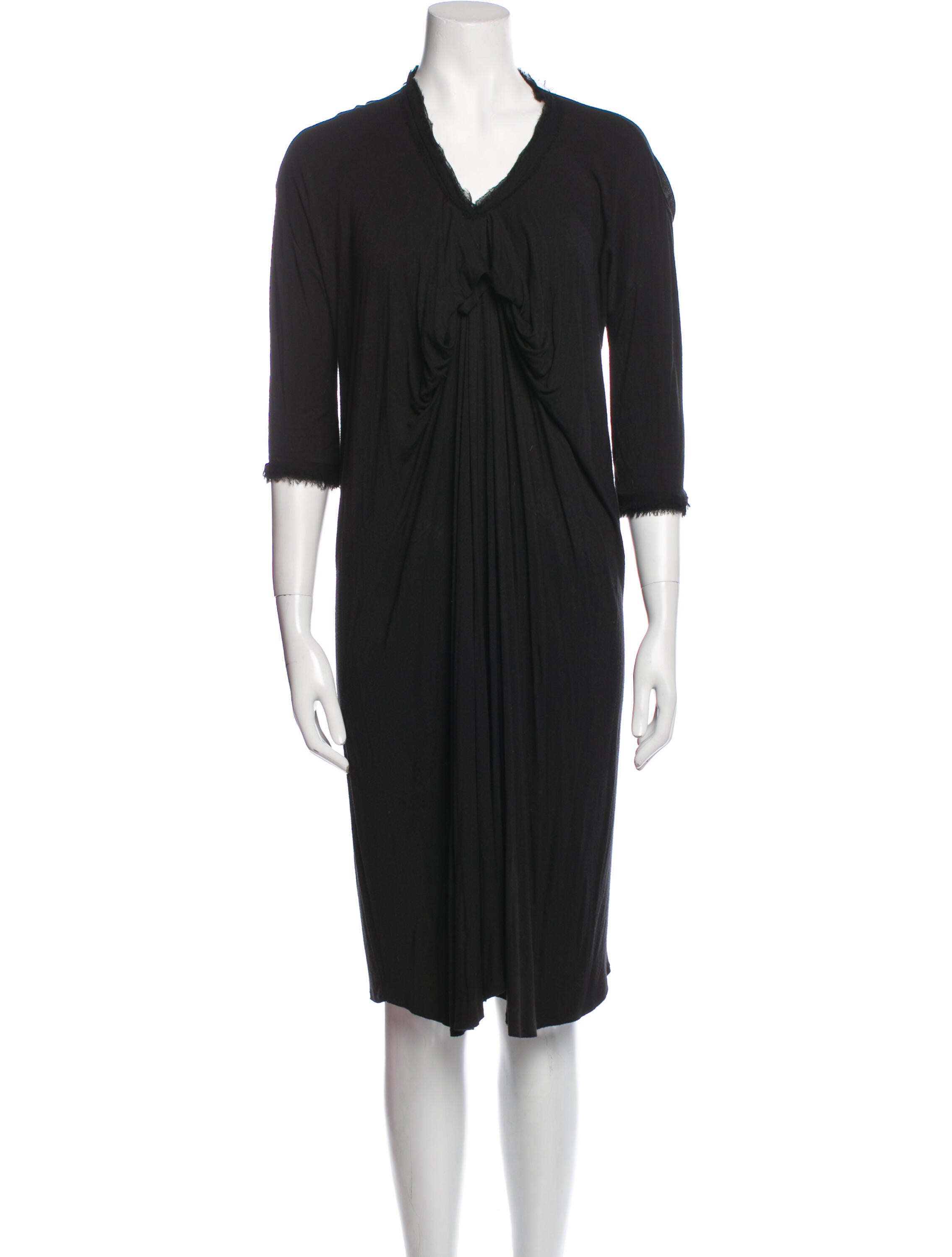 Lanvin V-Neck Knee-Length Dress