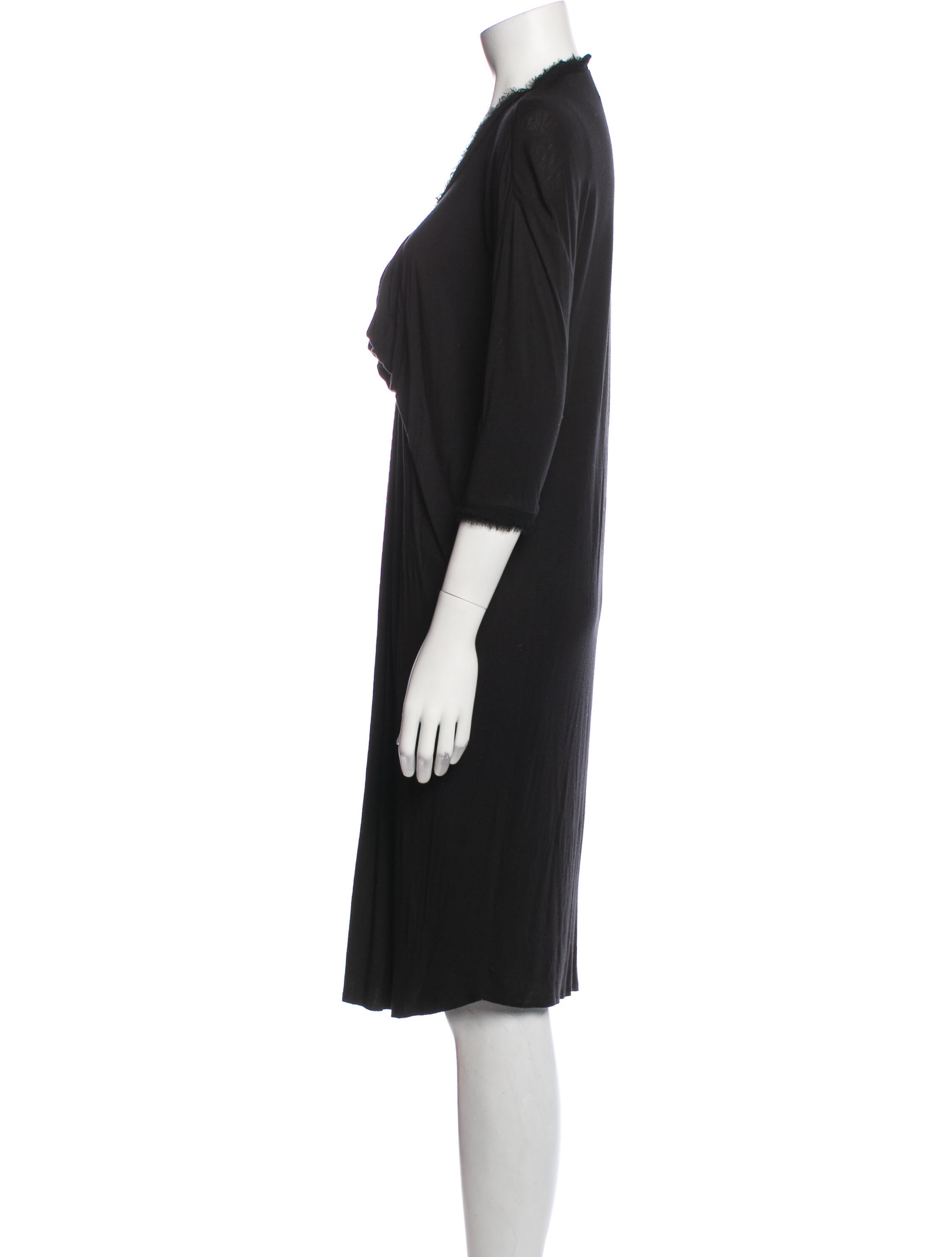 Lanvin V-Neck Knee-Length Dress