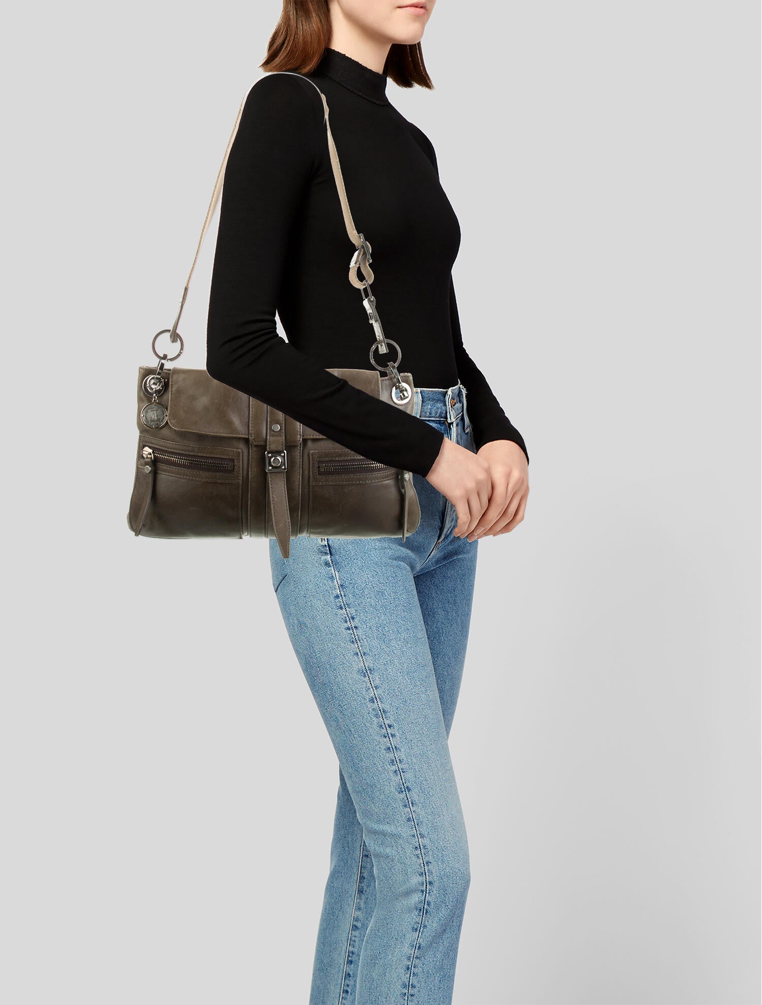 Lanvin Olive Green Leather Shoulder Bag Green Shoulder Bags, Handbags LAN168813 The RealReal