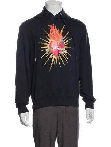 Lanvin Sweatshirts & Hoodies Graphic Print Crew Neck Hoodie L