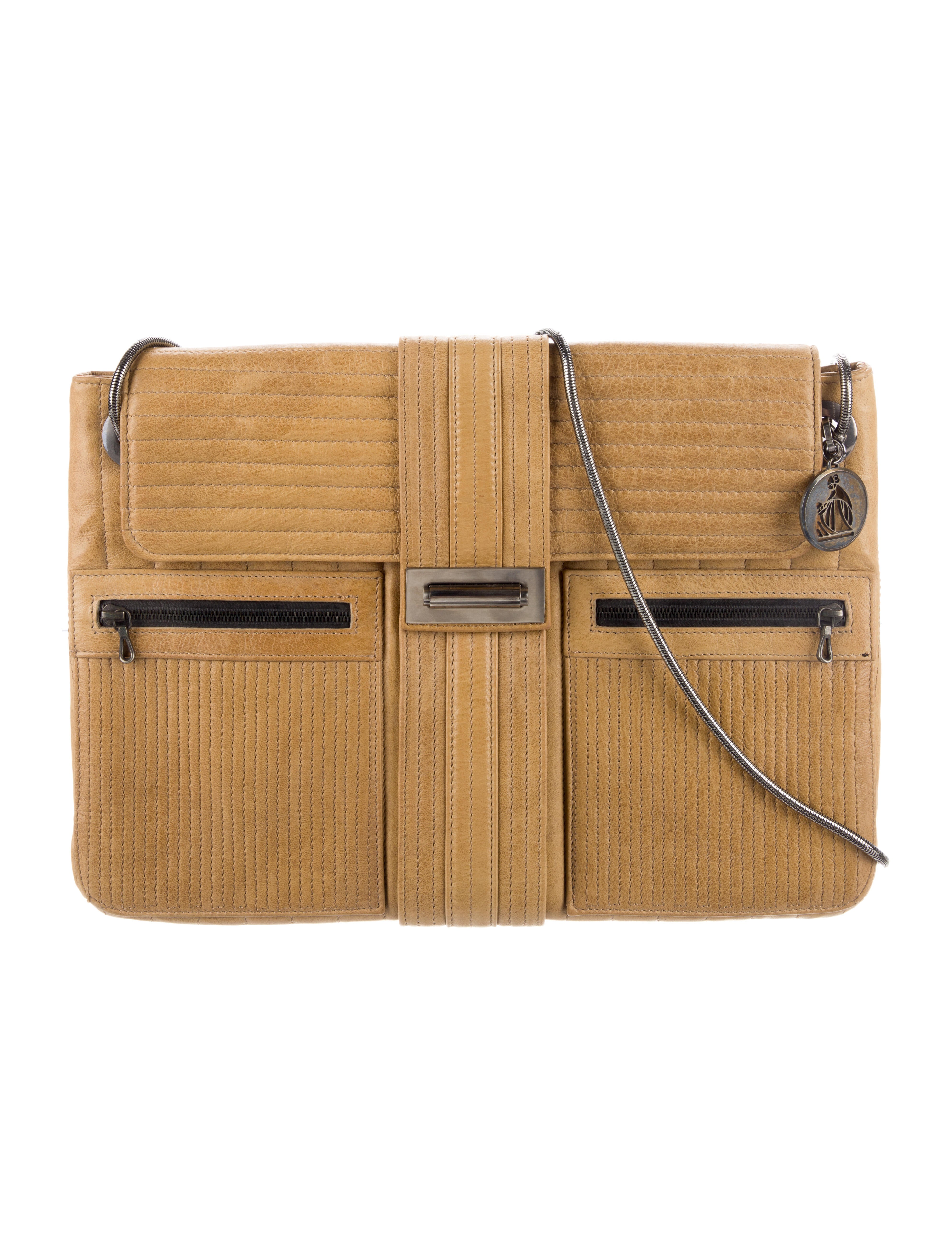 Lanvin Quilted Leather Shoulder Bag Neutrals Shoulder Bags, Handbags