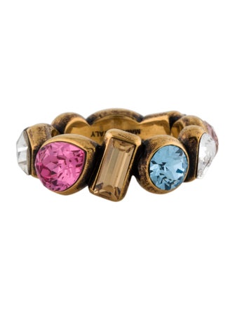 Lanvin Crystal Band Ring