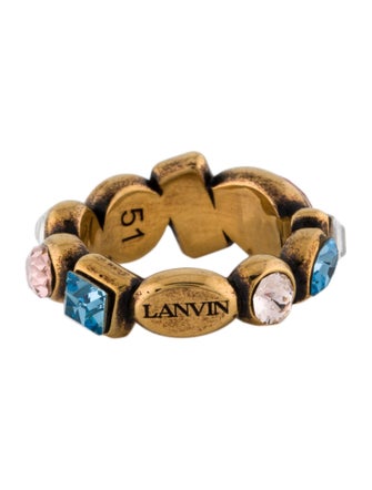 Lanvin Crystal Band Ring