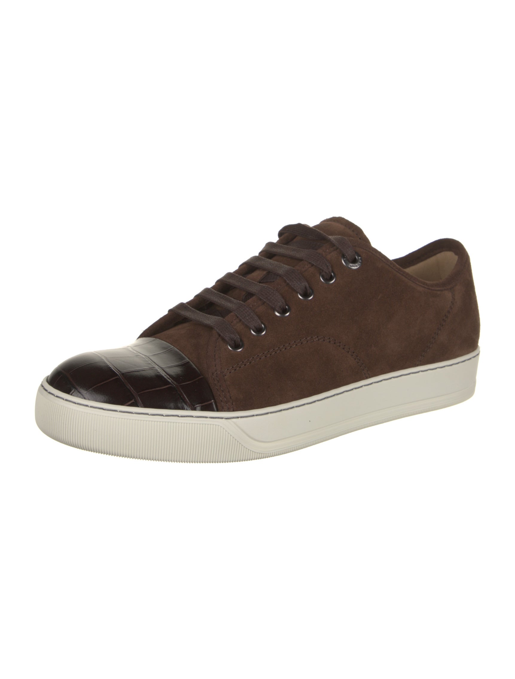 Lanvin Suede Printed Sneakers - Brown Sneakers, Shoes - LAN186920 | The ...