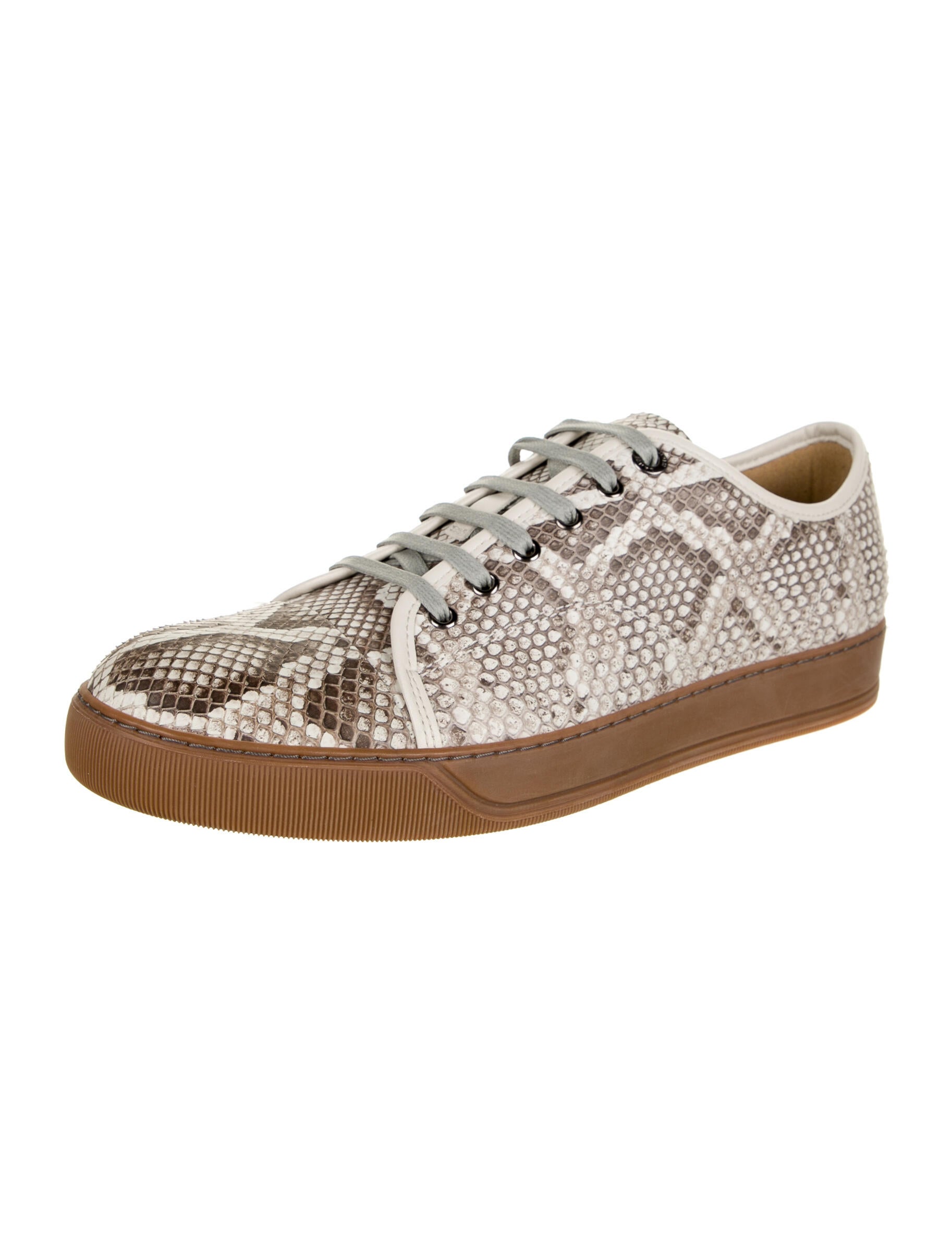 Lanvin Python Animal Print Sneakers