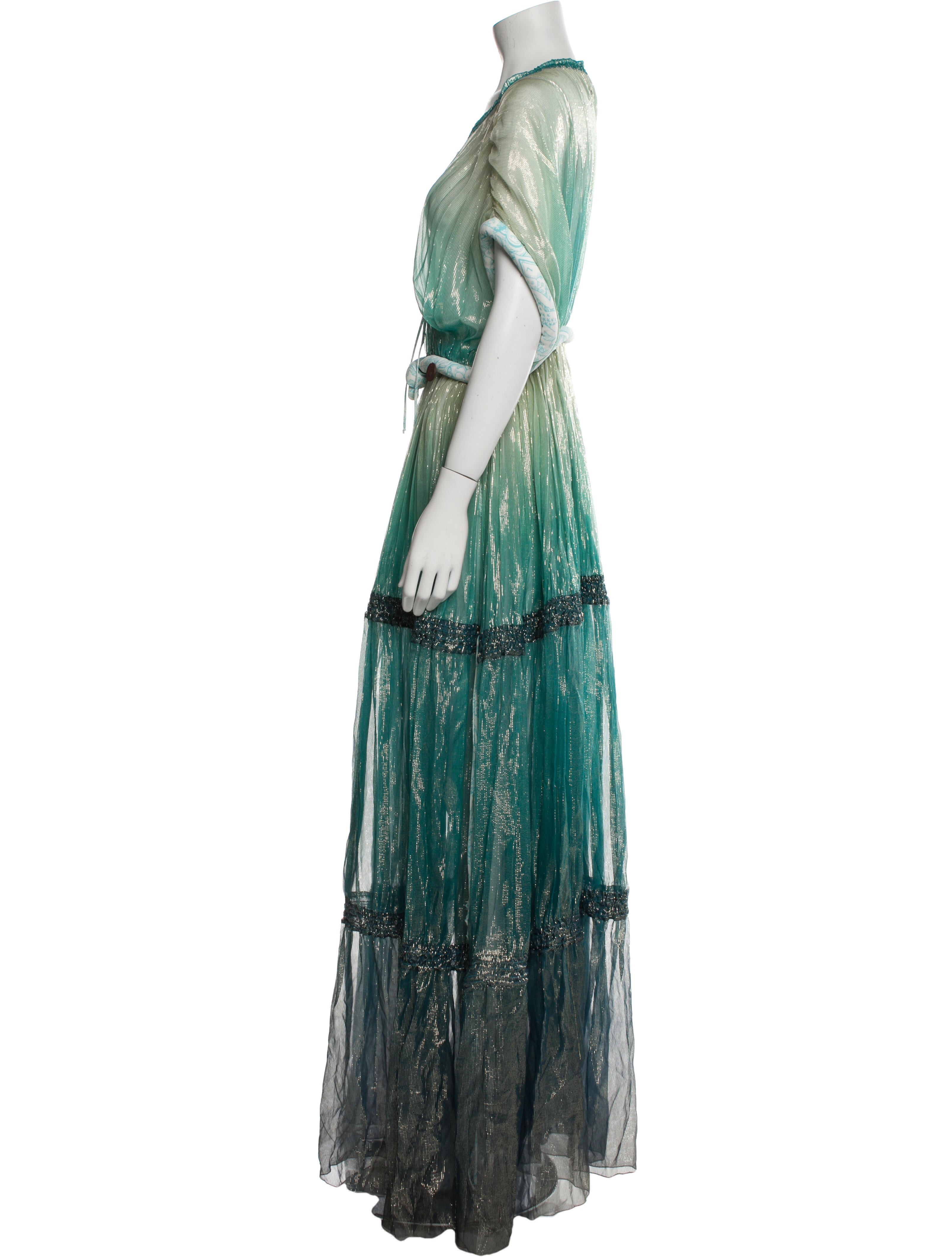 Lanvin silk long dress blue dresses clothing lan187085 the realreal