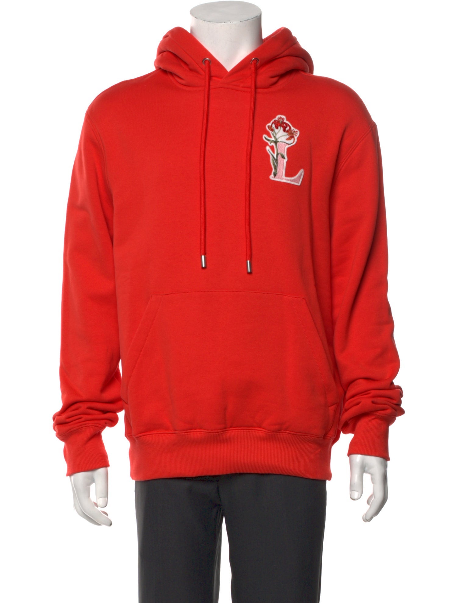 Lanvin Graphic Print V-Neck Hoodie w/ Tags
