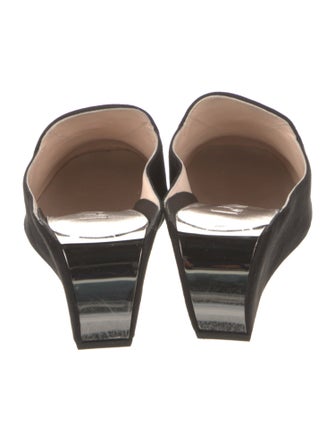 Lanvin Suede Printed Mules