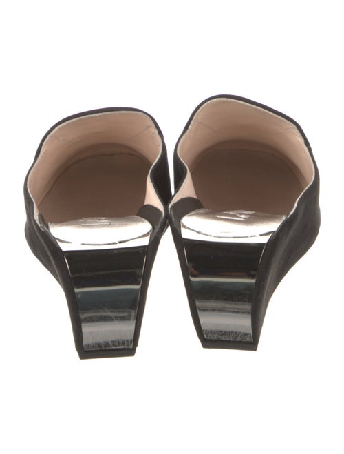 Lanvin Suede Printed Mules