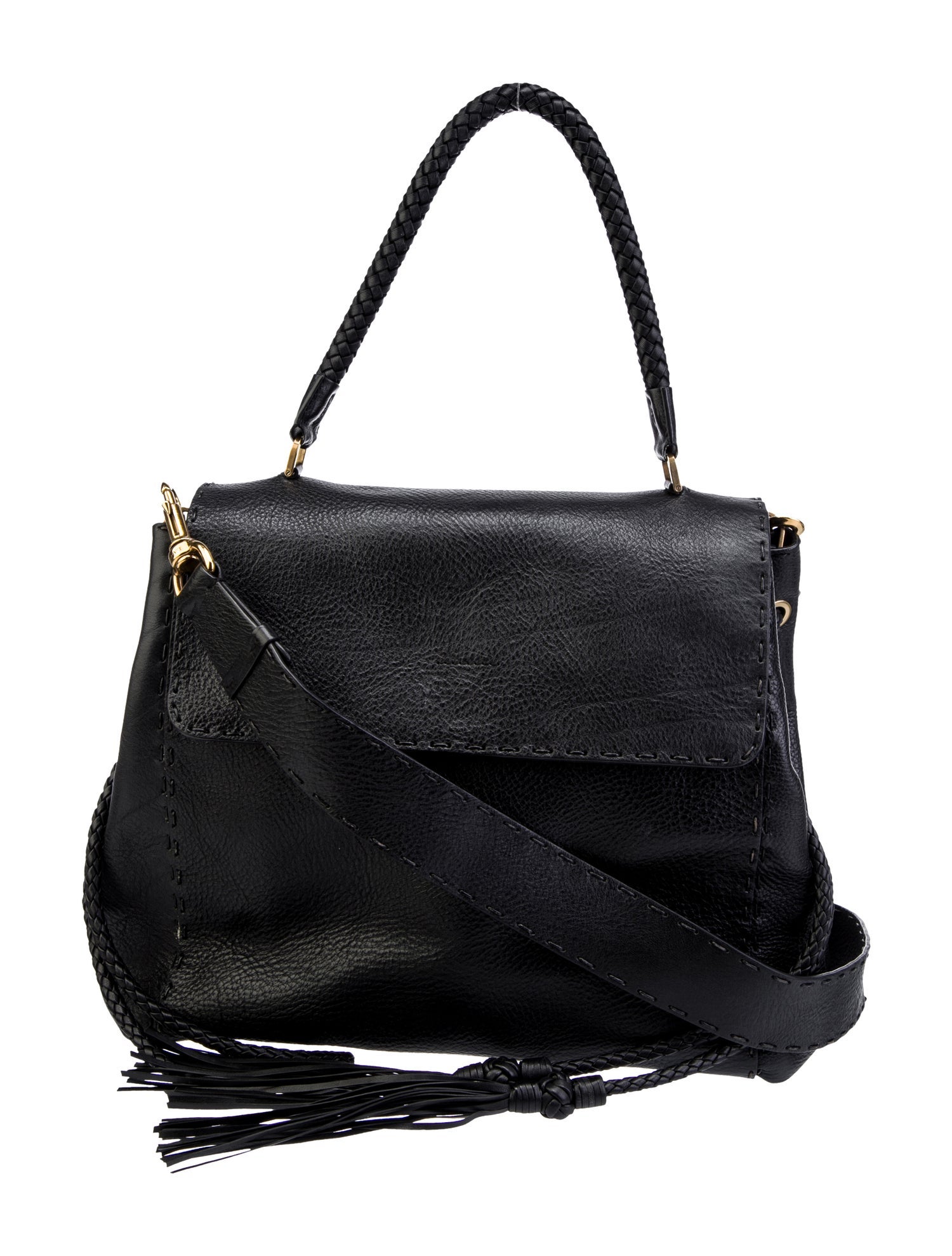 Lanvin Leather Shoulder Bag Black Shoulder Bags, Handbags LAN198623