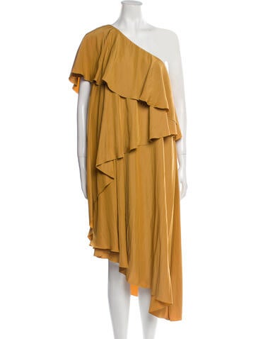 Lanvin Dresses One-Shoulder Midi Length Dress Us10, Fr42 | L