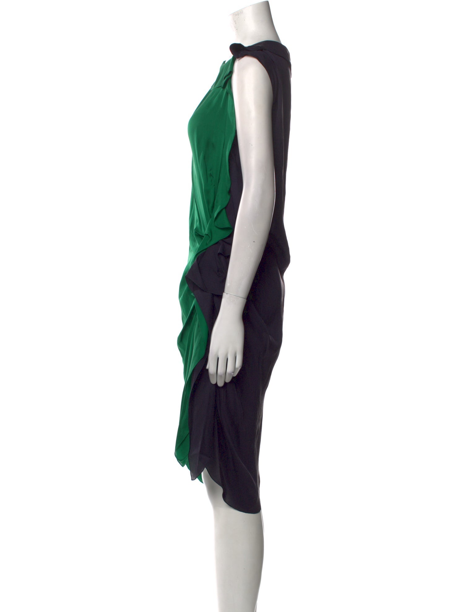 lanvin green silk dress Lanvin - Arpge Ring Draped Satin Dress For Women - Vert de Gris