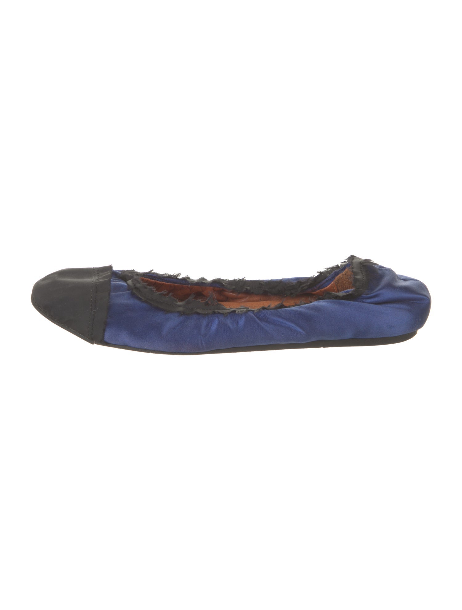 Lanvin Satin Colorblock Pattern Ballet Flats