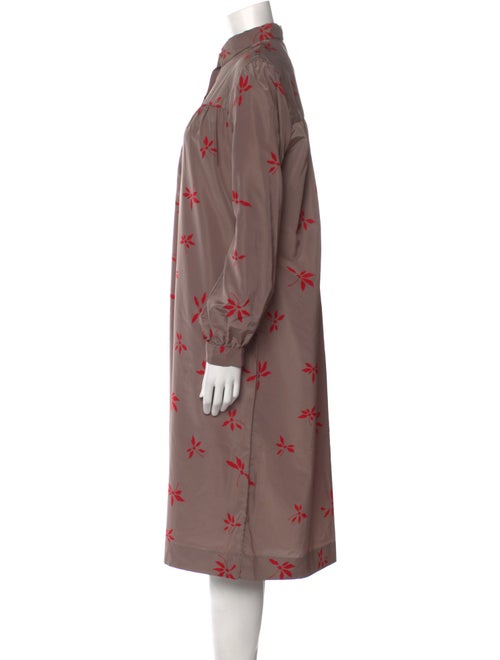 Lanvin Floral Print Midi Length Dress