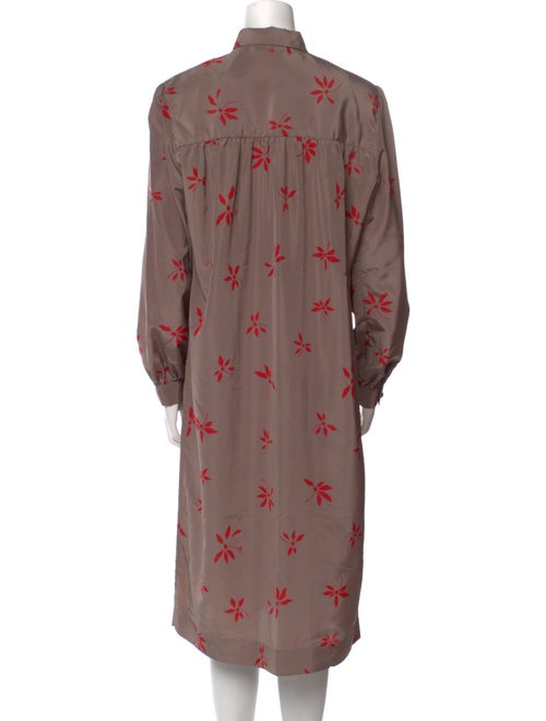 Lanvin Floral Print Midi Length Dress