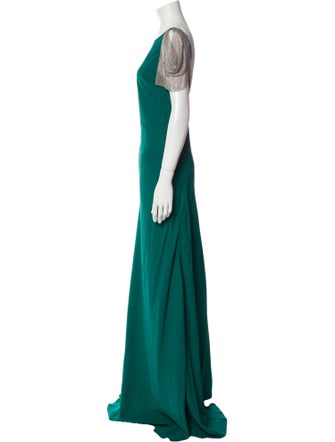 Lanvin Bateau Neckline Long Dress
