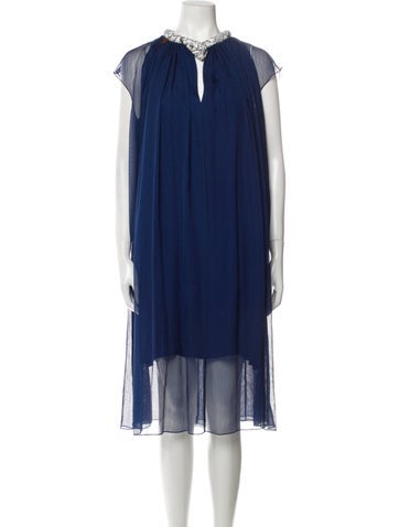 Lanvin Dresses V-Neck Midi Length Dress Us6, Fr38 | M