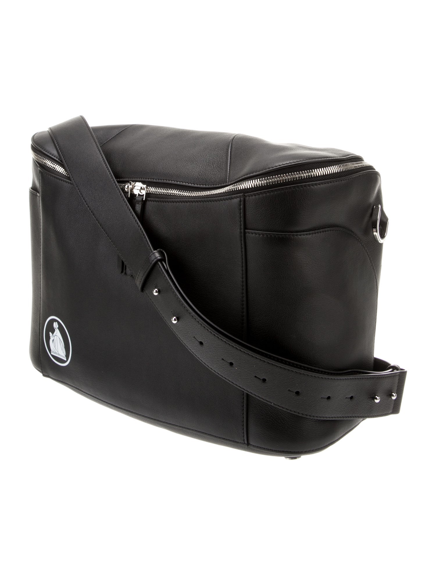 Lanvin Solid Leather Messenger Bag