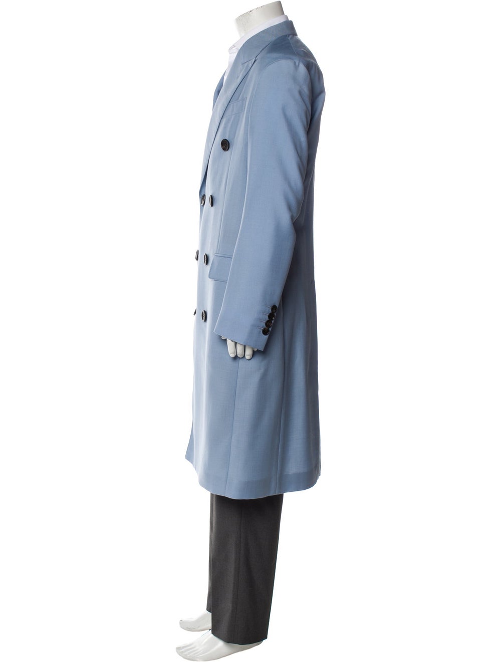 Lanvin Mohair Trench Coat Blue - image 2