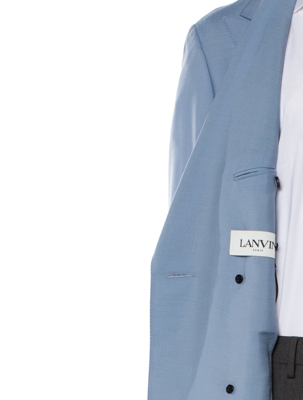Lanvin Mohair Trench Coat Blue - image 4