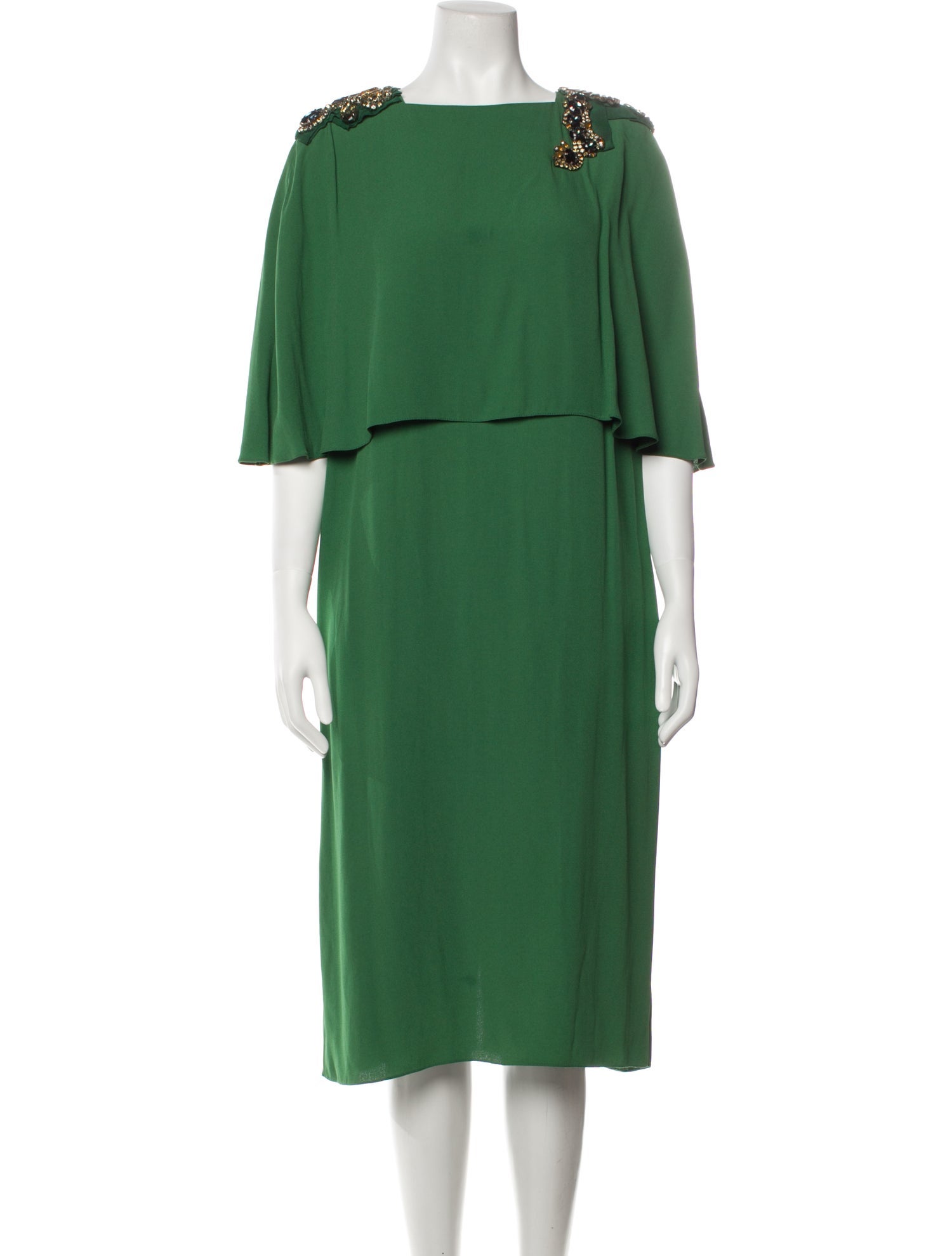 Lanvin Square Neckline Midi Length Dress
