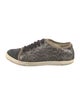 Lanvin Embossed Leather Animal Print Sneakers