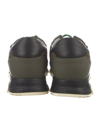 Lanvin Suede Printed Sneakers