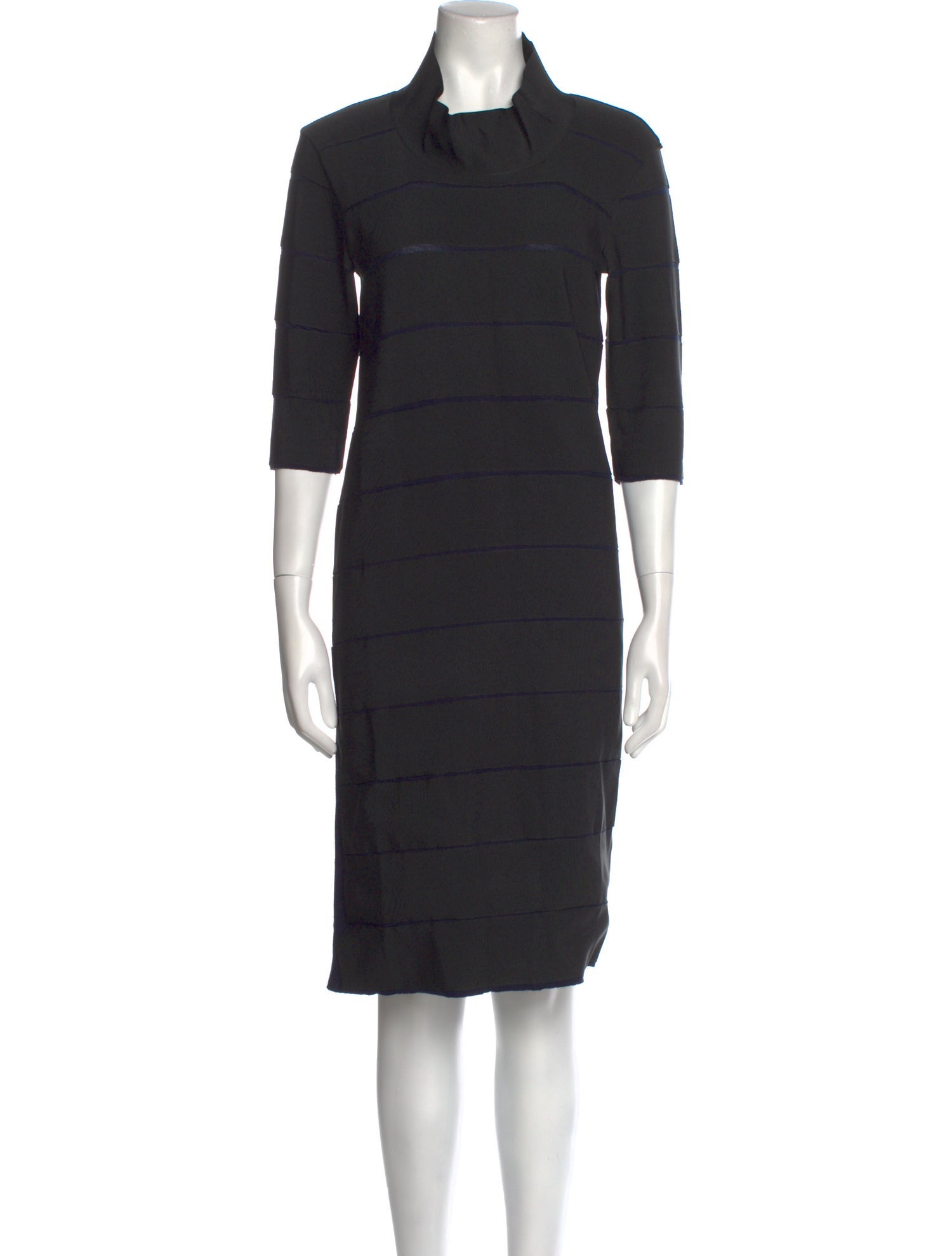 Lanvin Mock Neck Knee-Length Dress