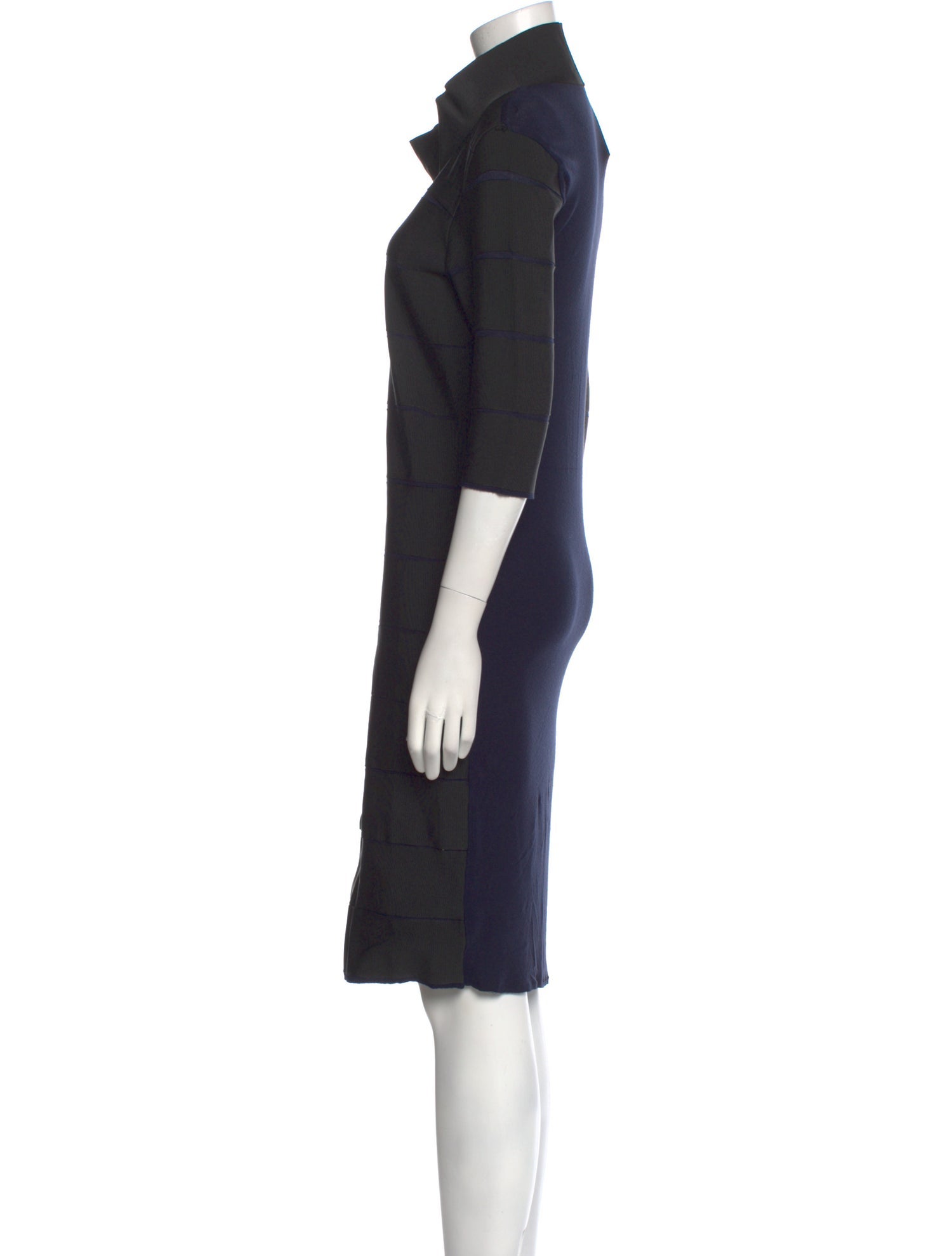 Lanvin Mock Neck Knee-Length Dress