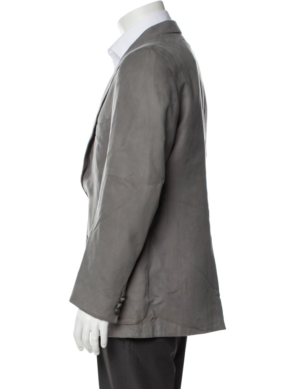 Lanvin Jacket Grey Deconstructed Lining Collar - image 2