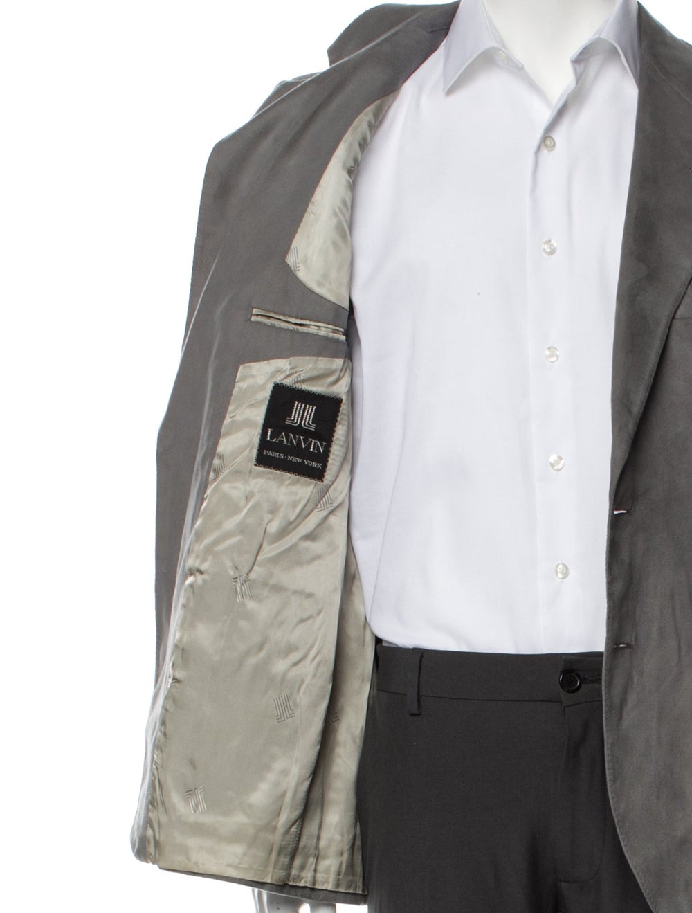 Lanvin Jacket Grey Deconstructed Lining Collar - image 4