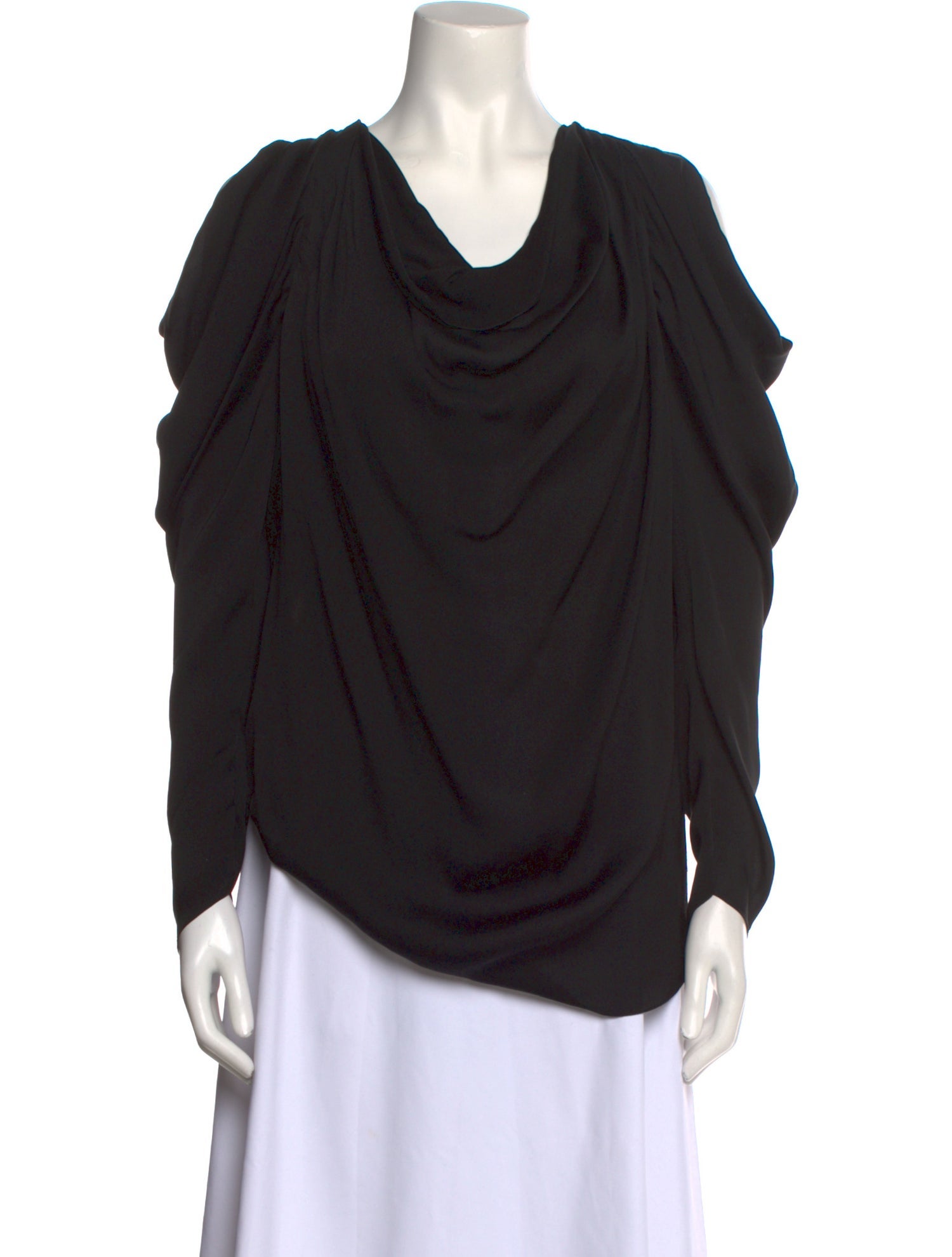 Lanvin Silk Cowl Neck Blouse