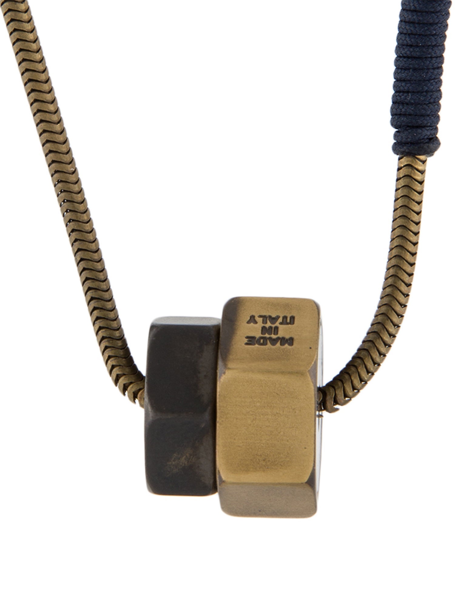 Lanvin Cord Wrapped Bolt Necklace