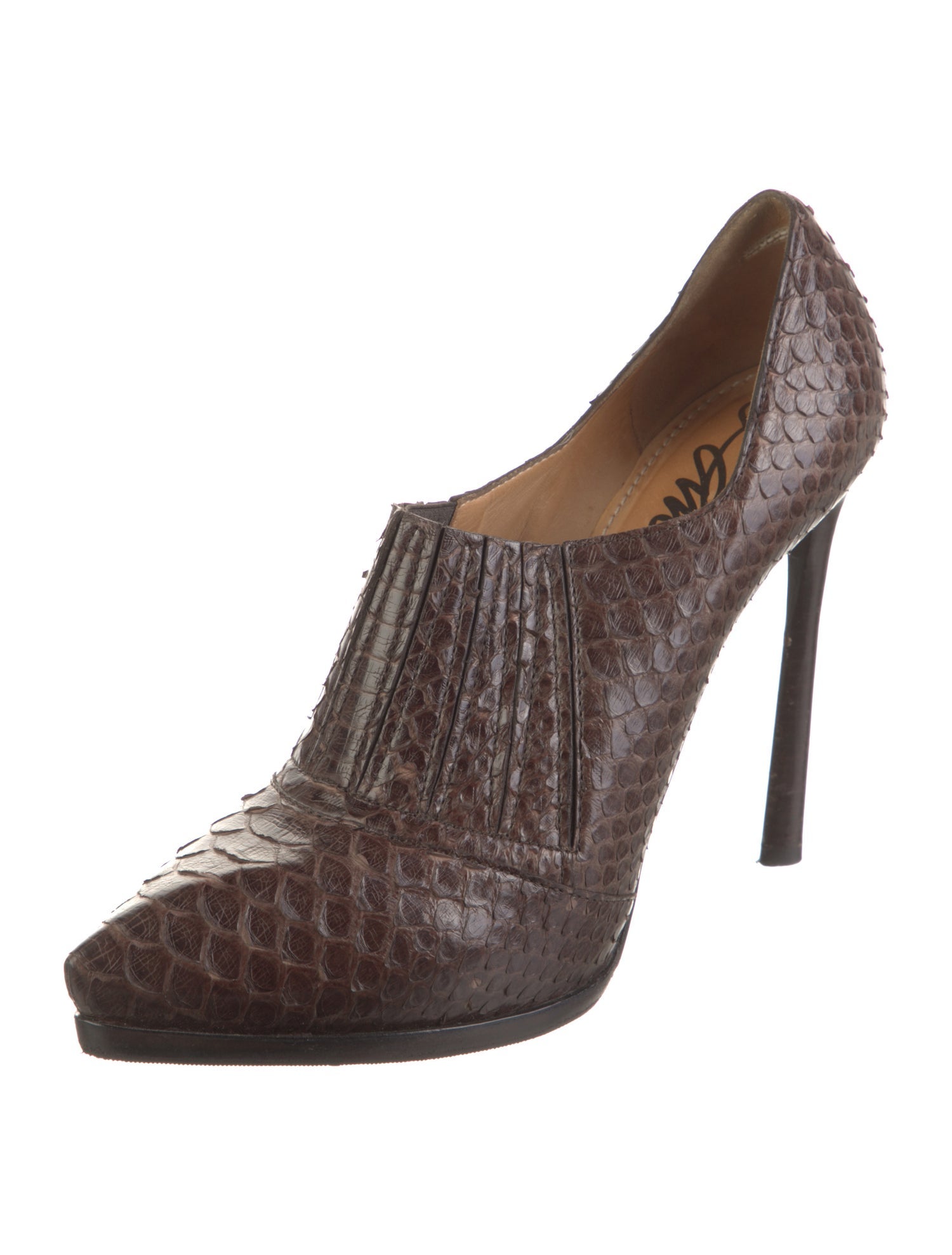 Lanvin Snakeskin Animal Print Boots