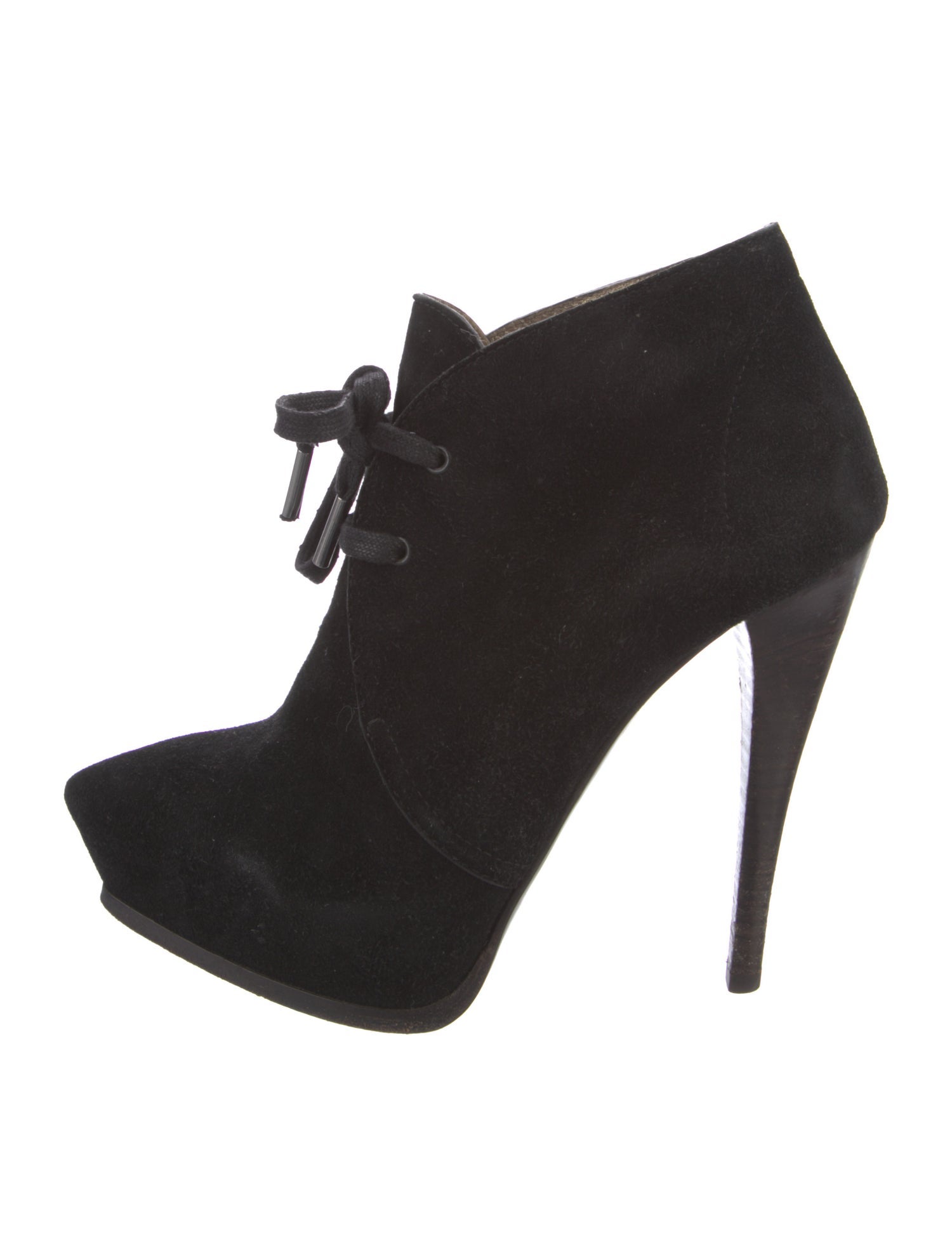 Lanvin Suede Lace-Up Boots