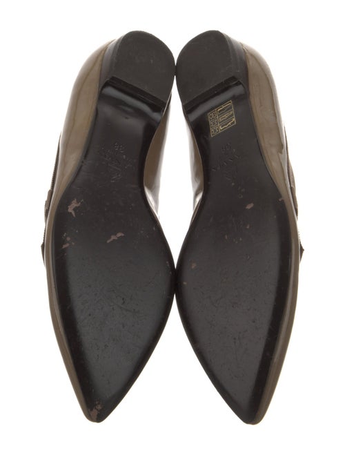 Lanvin Patent Leather Grosgrain Trim Ballet Flats